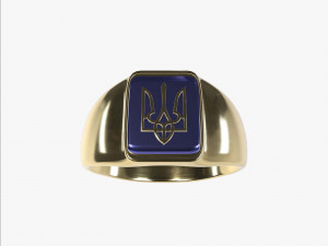 Ring with Ukrainian coat of arms 3Dプリントモデル