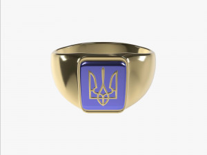 Ring with Ukrainian coat of arms 3Dプリントモデル