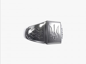Ring with Ukrainian coat of arms 2 3D प्रिंट मॉडल