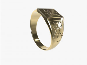 Ring with Ukrainian coat of arms 2 3D प्रिंट मॉडल