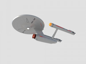 Ship Enterprise NCC-1701 from the original Star Trek 3D Modell