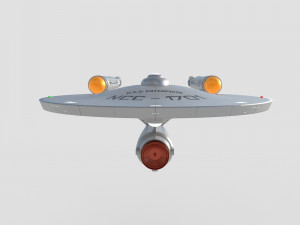 Ship Enterprise NCC-1701 from the original Star Trek 3D Modell