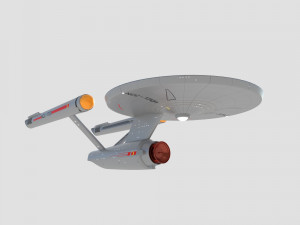 Ship Enterprise NCC-1701 from the original Star Trek 3D Modell