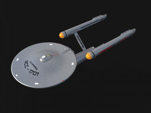 Ship Enterprise NCC-1701 from the original Star Trek 3D Modell