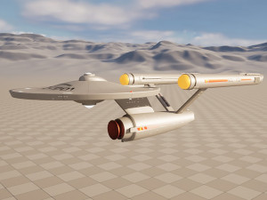 Ship Enterprise NCC-1701 from the original Star Trek 3D Modell