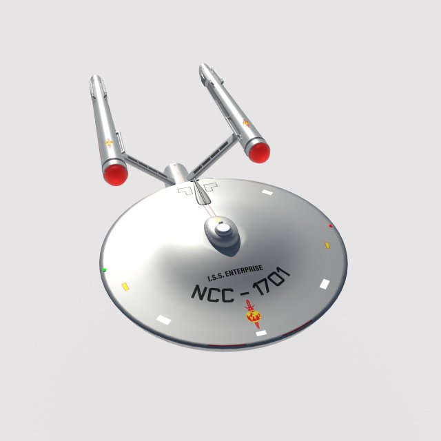 Ship Enterprise NCC-1701 of the Terran Empire 3D Модель .c4d .max .obj .3ds .fbx .stl .blend 