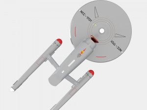 Ship Enterprise NCC-1701 of the Terran Empire 3D Модель