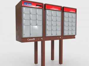 Bo&icirc;te aux lettres Canada Modèle 3D