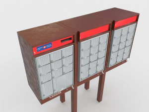 Bo&icirc;te aux lettres Canada Modèle 3D