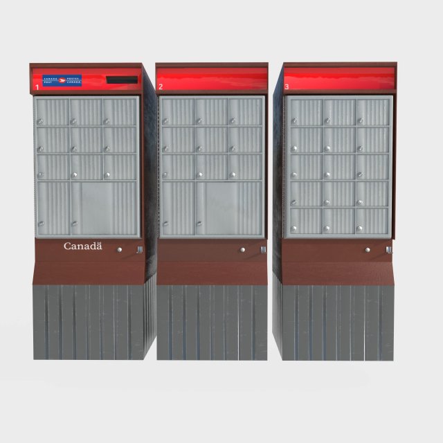Mailbox Canada 05 3D 模型 .c4d .max .obj .3ds .fbx .stl .blend 