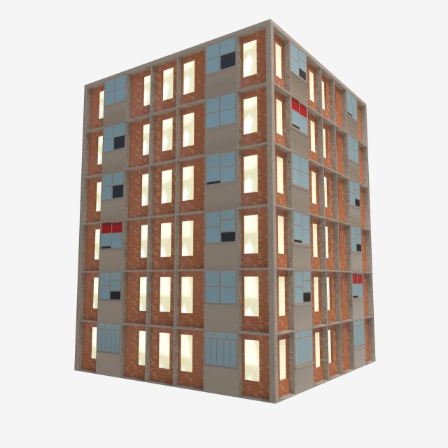 6 storey house 3Dモデル .c4d .max .obj .3ds .fbx .stl .blend 