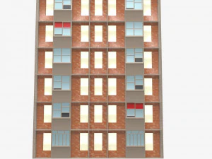 6 storey house 3D Model