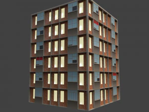 6 storey house 3D Model