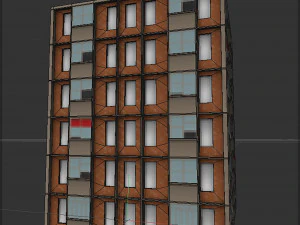 6 storey house 3D Model