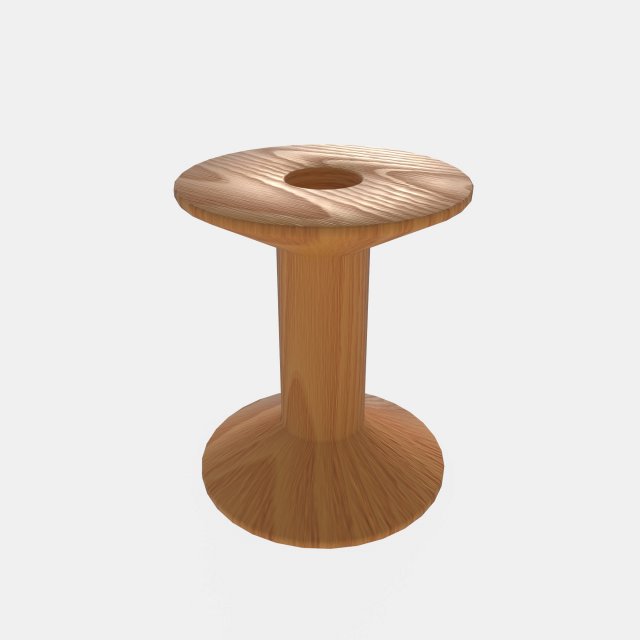 Wooden spool for thread 3Dモデル .c4d .max .obj .3ds .fbx .stl .blend 