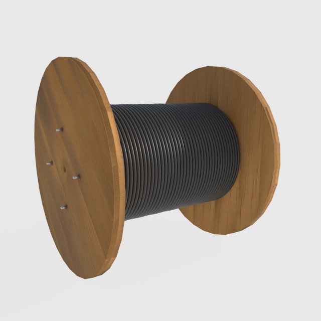 Cable reel Model 3D .c4d .max .obj .3ds .fbx .stl .blend 