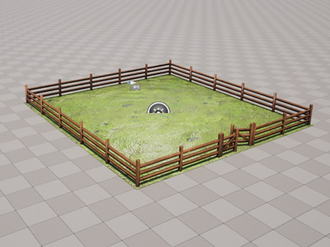 Corral for livestock Modello 3D
