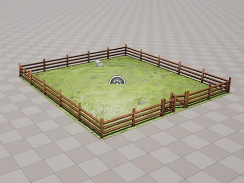 Corral for livestock 3D Model