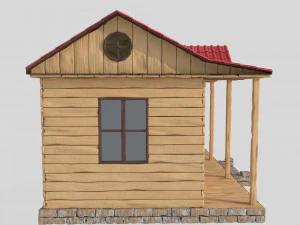 Wooden house 3D Model