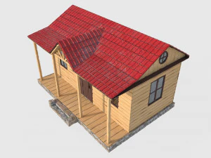 Wooden house 3D Model