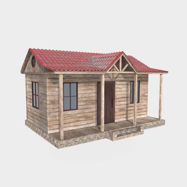 Ranch house 3D 모델 .c4d .max .obj .3ds .fbx .stl .blend 