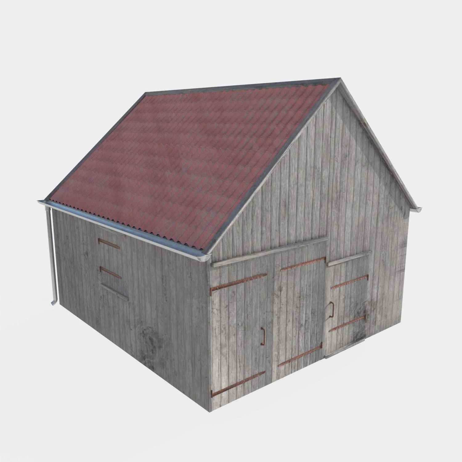 Wooden shed 3D Model .c4d .max .obj .3ds .fbx .stl .blend