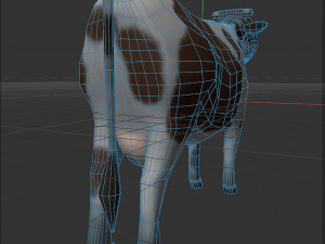 Brown and white cow 3D 模型