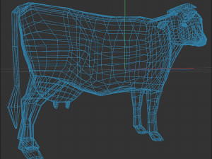 Brown and white cow 3D 模型