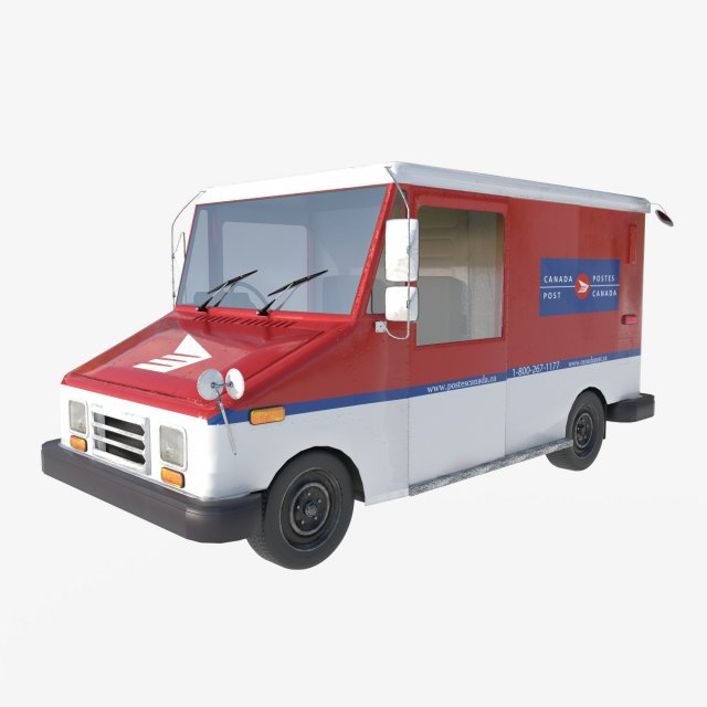 Grumman LLV Canada post 3D Model .c4d .max .obj .3ds .fbx .stl .blend 