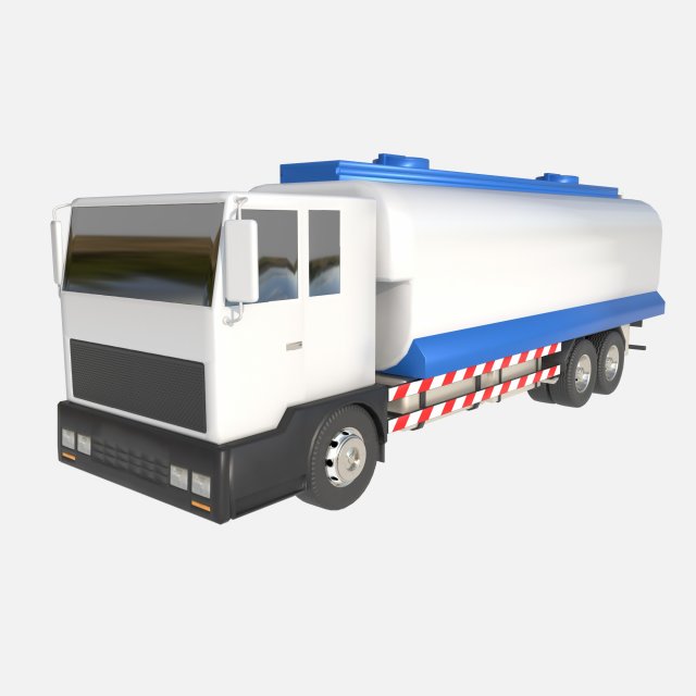Cistern truck Modelo 3D .c4d .max .obj .3ds .fbx .stl .blend 