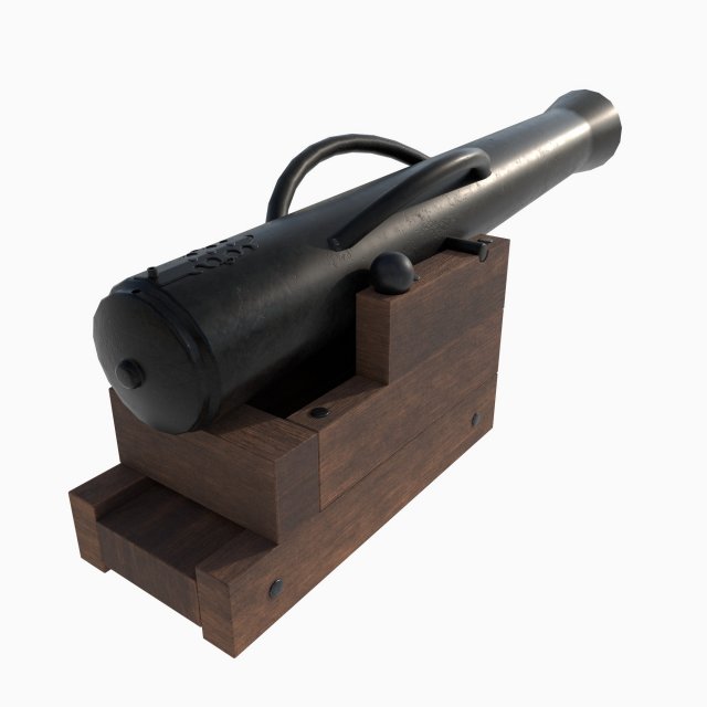 Cossack mortar Model 3D .c4d .max .obj .3ds .fbx .stl .blend 