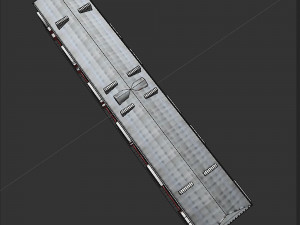 Residential building with tiles on the facade Model 3D