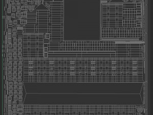Residential building with tiles on the facade Model 3D