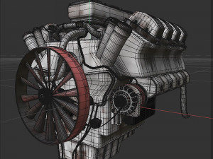 Engine old 3D Model