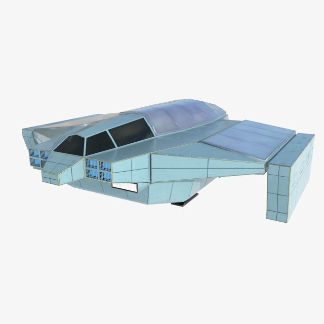 Space cargo ship 3D Model .c4d .max .obj .3ds .fbx .stl .blend 