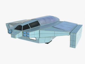 Space cargo ship 3D Model
