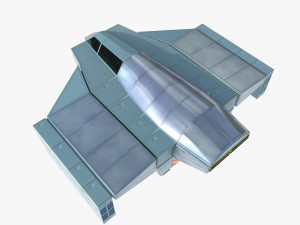 Space cargo ship 3D Model