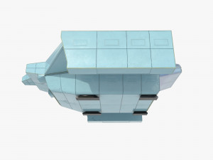 Space cargo ship 3D Model
