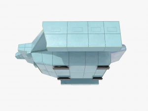 Space cargo ship 3D Model