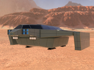 Space cargo ship 3D Model