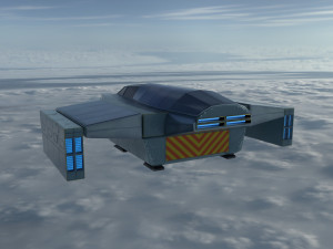 Space cargo ship 3D Model