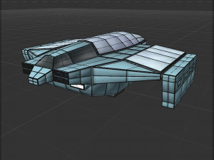 Space cargo ship 3D Model