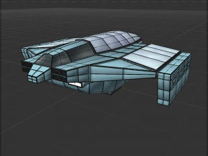 Space cargo ship 3D Model