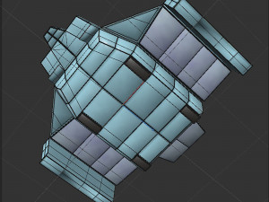 Space cargo ship 3D Model