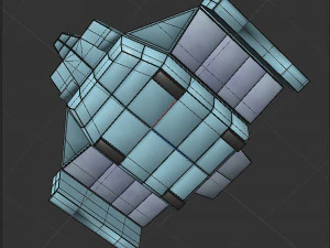 Space cargo ship 3D Model