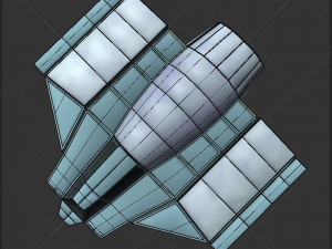 Space cargo ship 3D Model