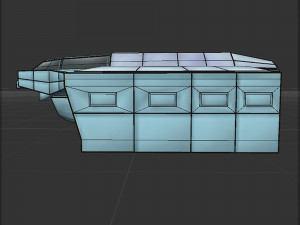 Space cargo ship 3D Model