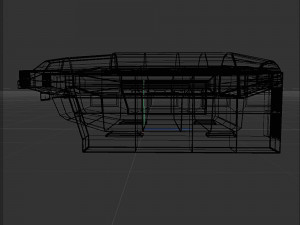 Space cargo ship 3D Model