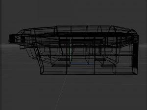 Space cargo ship 3D Model