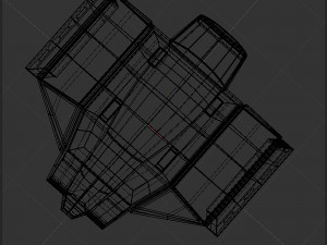 Space cargo ship 3D Model